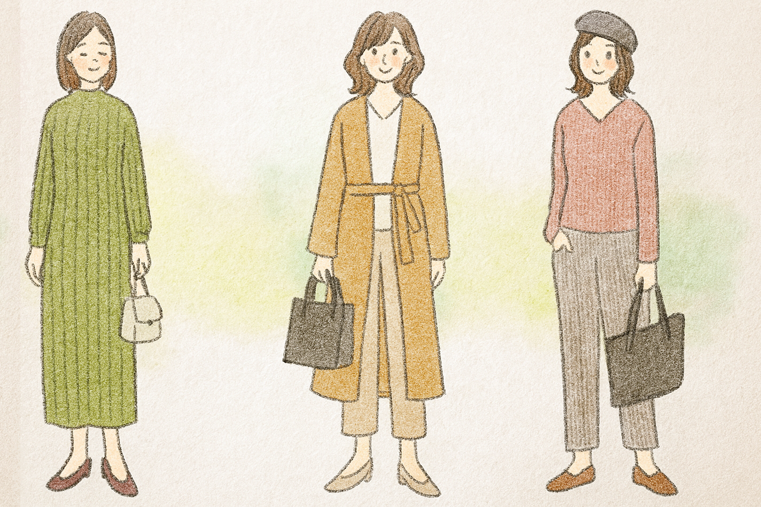 【40代向け】気になるお腹周りもカバー！大人が選ぶべき「Iライン・Vライン」で垢抜ける秋服